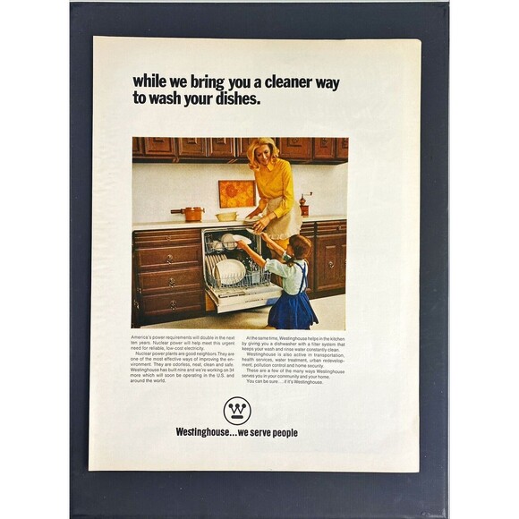 Westinghouse Dishwasher "We Serve People" Vintage Print Ad 1970 - Picture 3 of 3